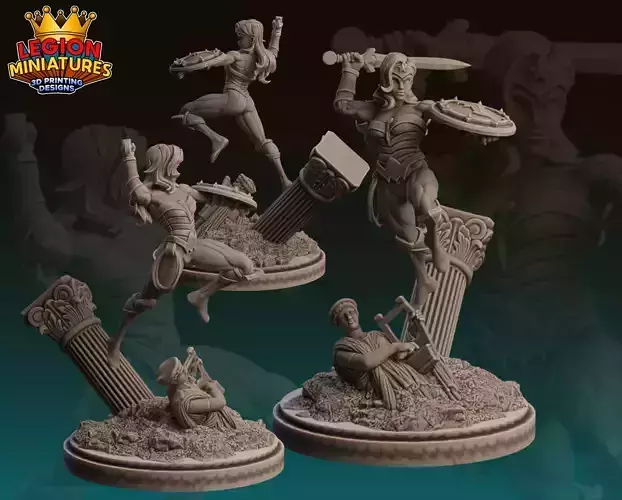  MARVEL CRISIS PROTOCOL WONDER WOMAN PRESUPPORTED INCLUDED 