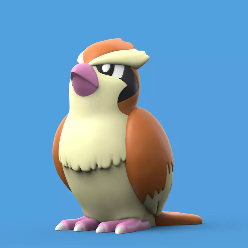 Pokemon Pidgey EASY PRINT NO SUPPORT 3D print model_0