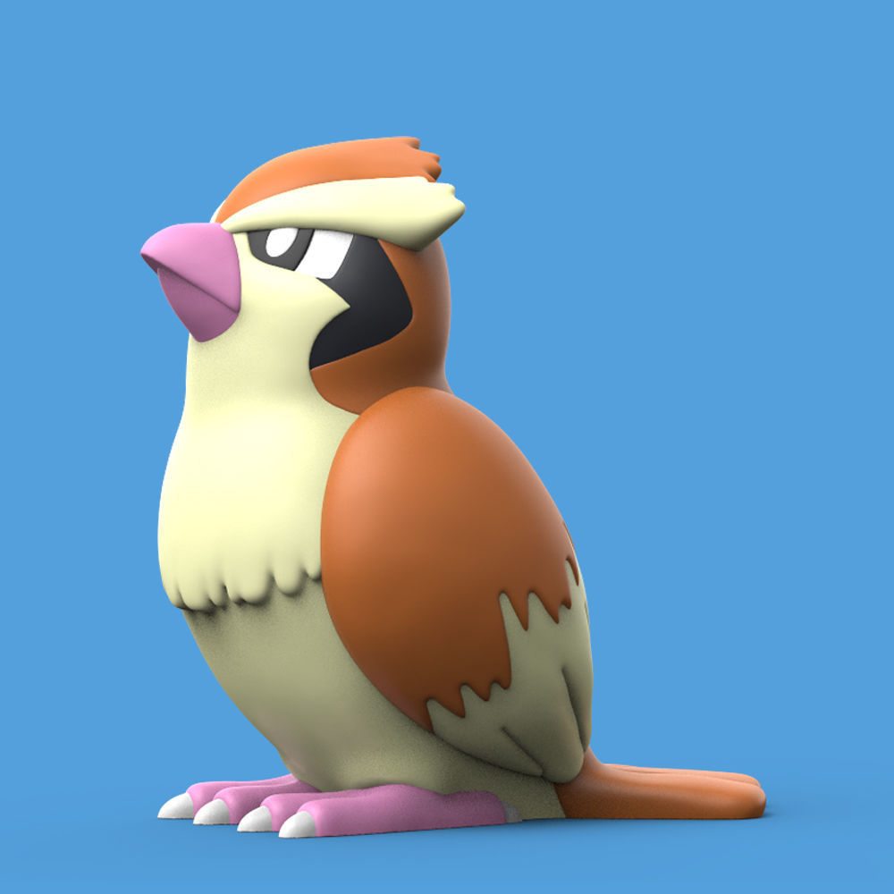 Pokemon Pidgey EASY PRINT NO SUPPORT 3D print model_1