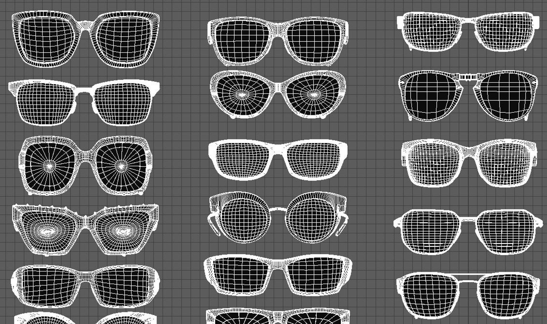 50 eye glasses pack 3D model_9