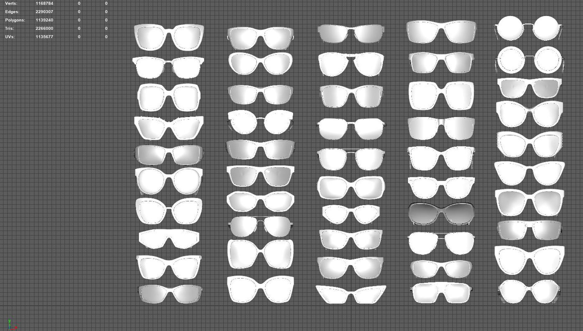 50 eye glasses pack 3D model_8