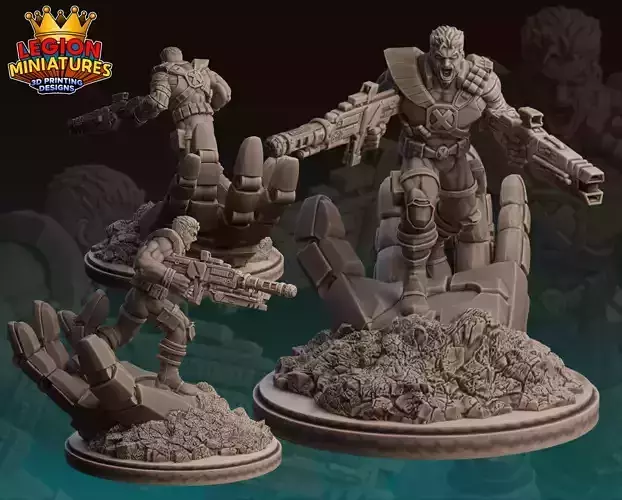  MARVEL CRISIS PROTOCOL CABLE PRESUPPORTED INCLUDED 3D print 