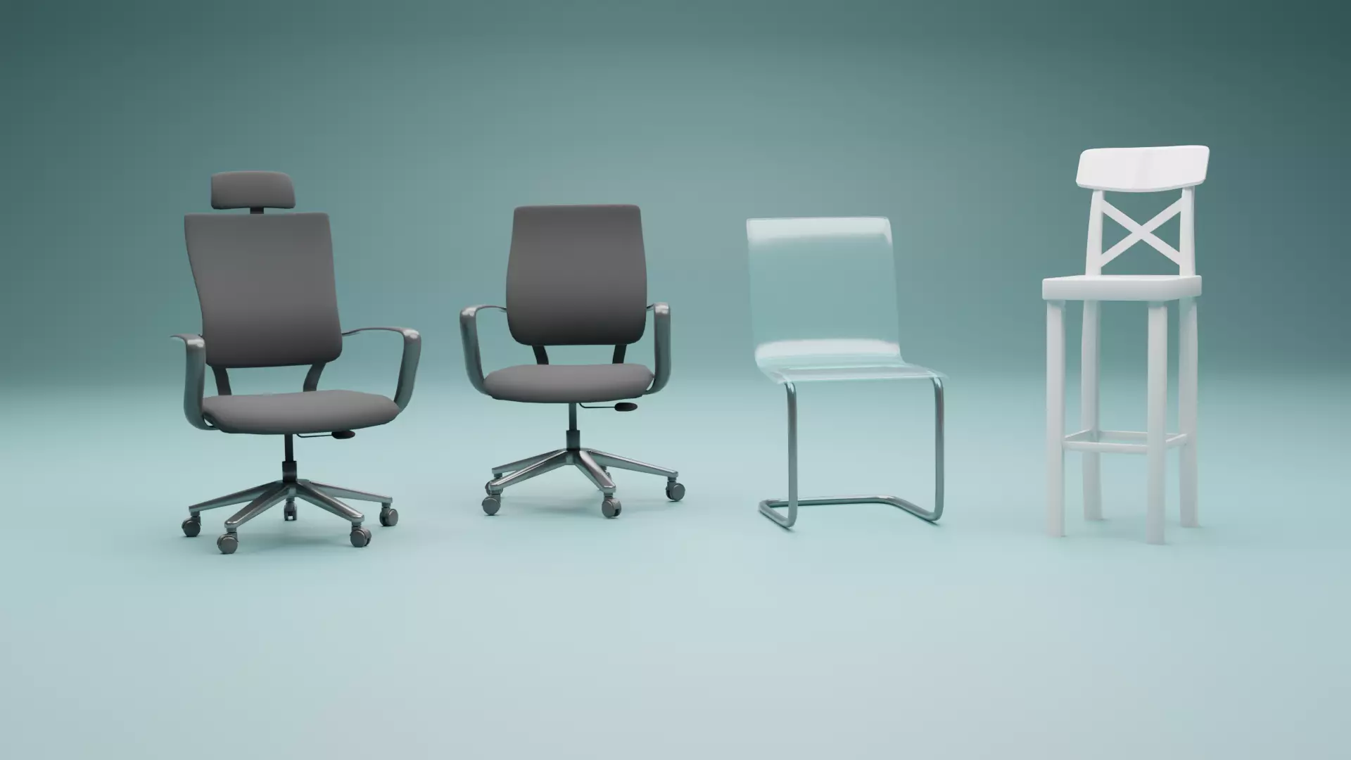 Office chairs 3D print model