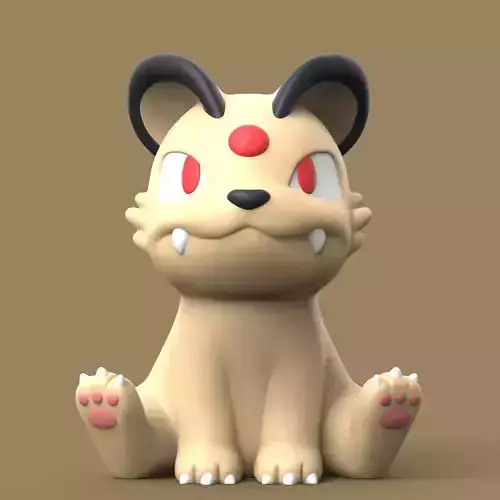 Pokemon Chibi Persian EASY PRINT NO SUPPORT