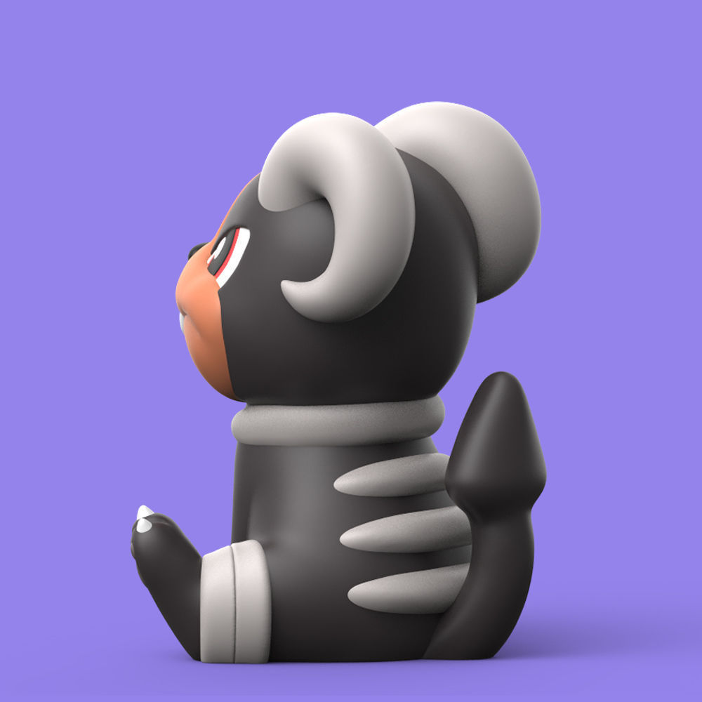 Pokemon Houndour Evolution EASY PRINT NO SUPPORT 3D print model_4