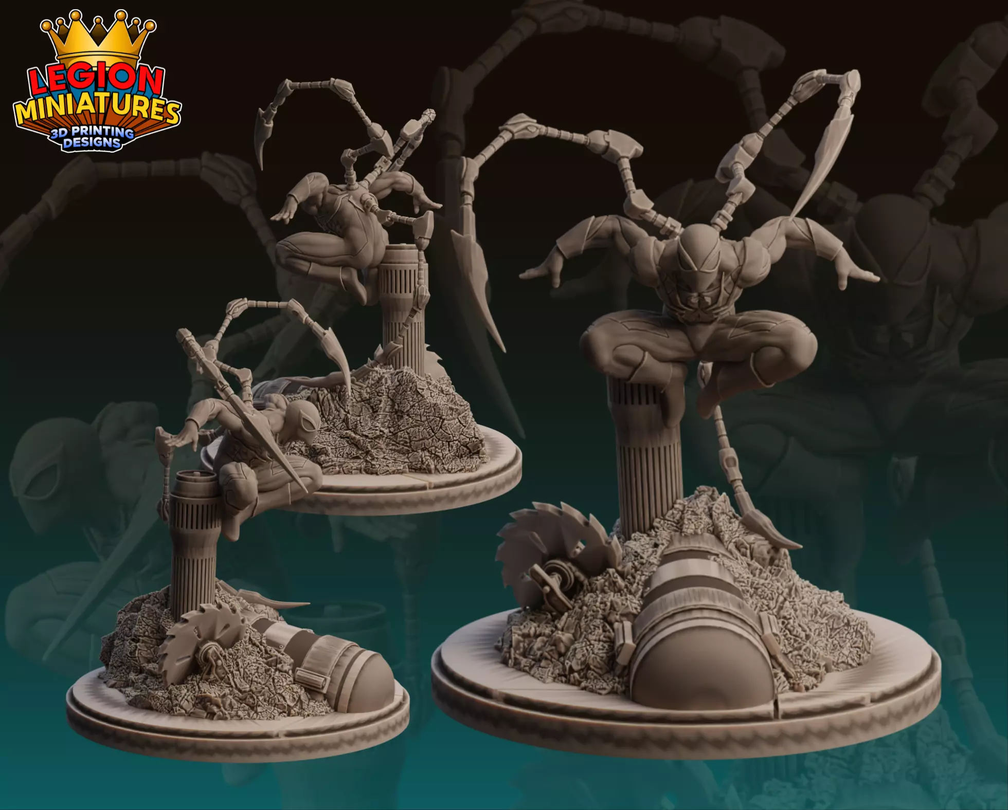 MARVEL CRISIS PROTOCOL IRONSPIDER PRESUPPORTED INCLUDED 3D print model