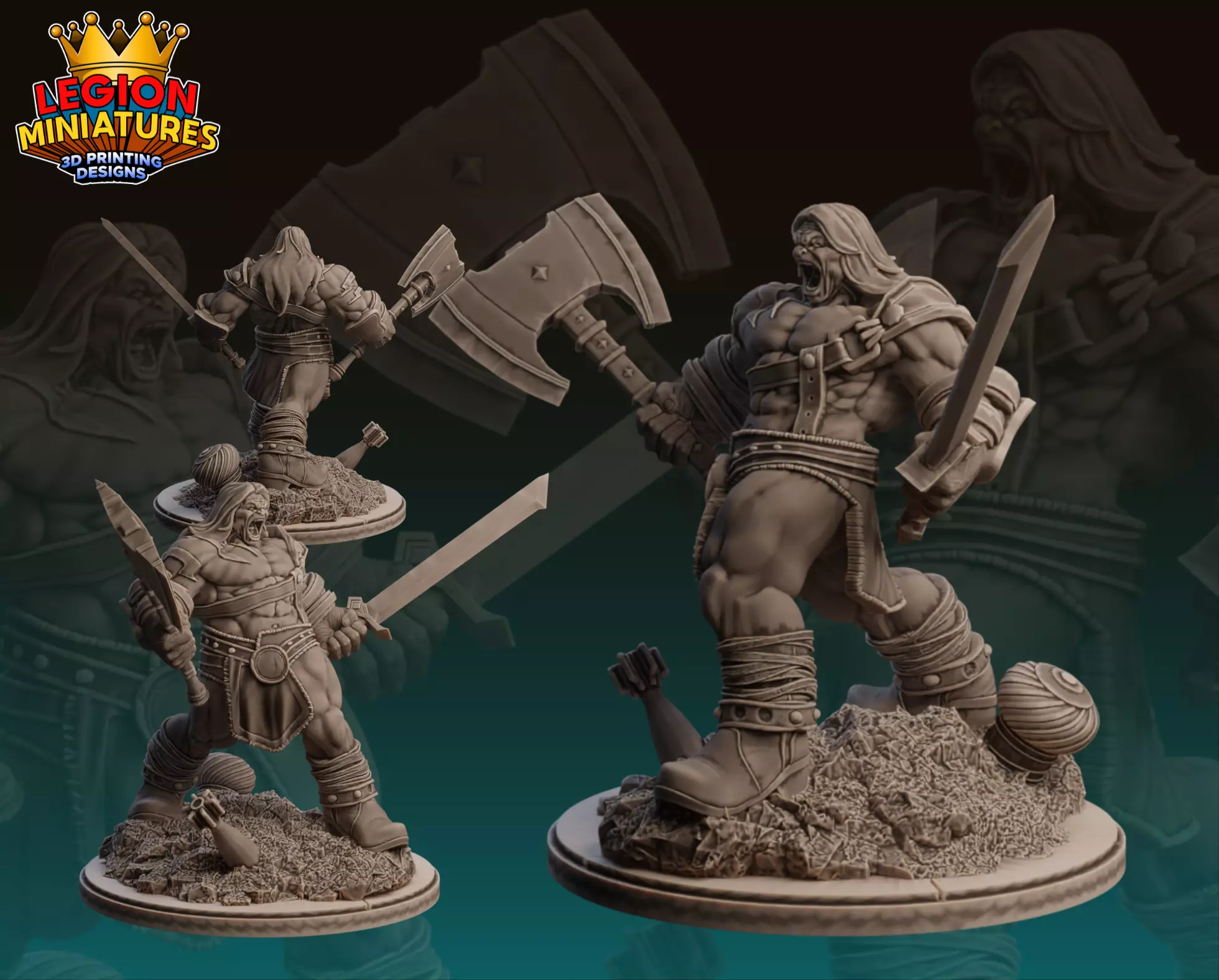 MARVEL CRISIS PROTOCOL SKAAR PRESUPPORTED INCLUDED 3D print  3D print model_0