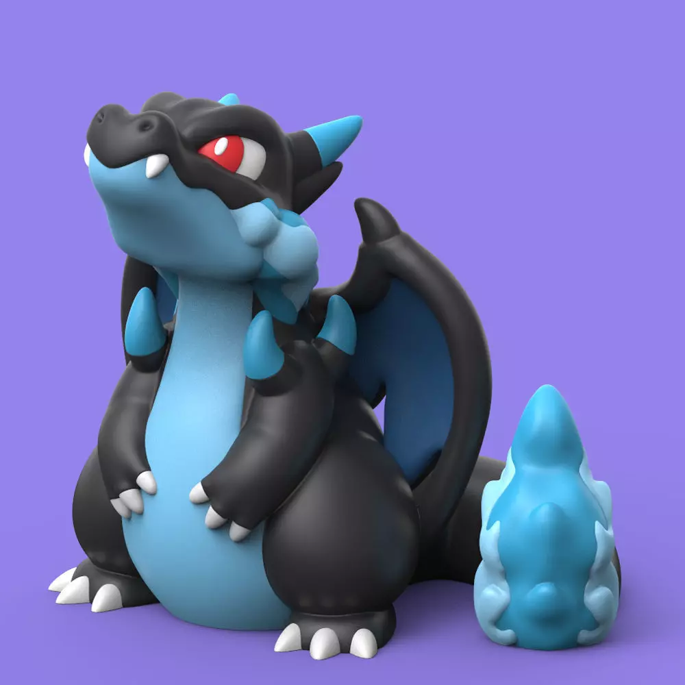 Pokemon Mega Charizard EASY PRINT NO SUPPORT 3D print model_0