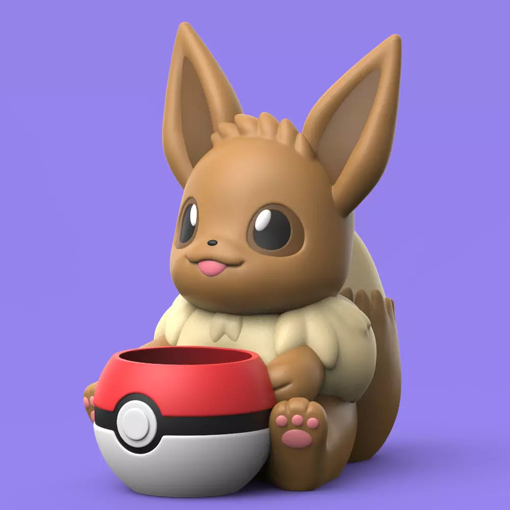 Eevee Planter EASY PRINT NO SUPPORT 3D print model