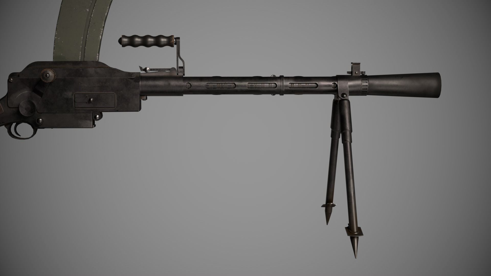 Madsen Machine Gun Low-poly 3D model_11