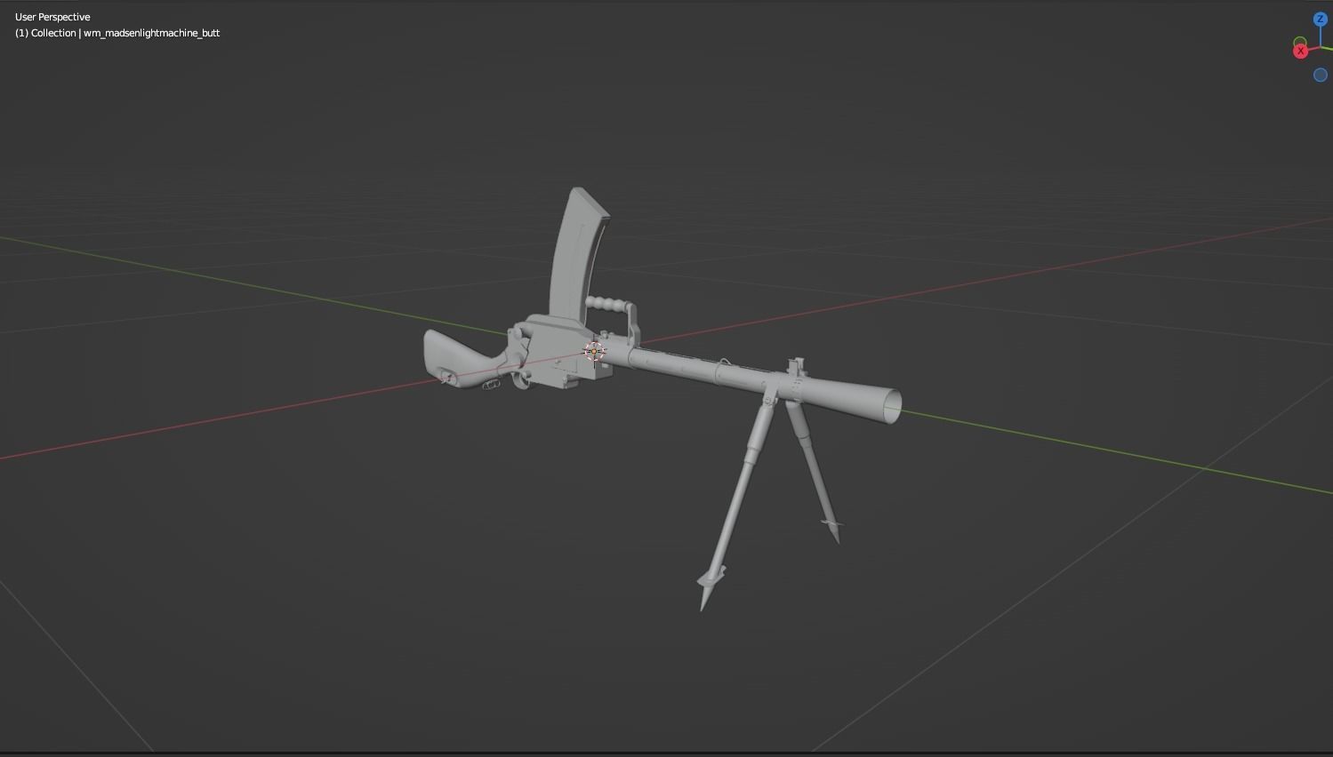 Madsen Machine Gun Low-poly 3D model_6