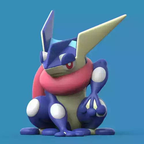 Pokemon Greninja EASY PRINT NO SUPPORT 3D print model