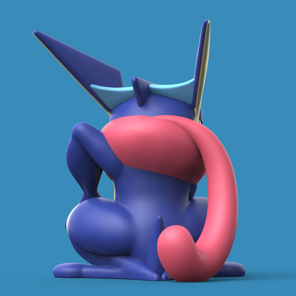 Pokemon Greninja EASY PRINT NO SUPPORT 3D print model_1