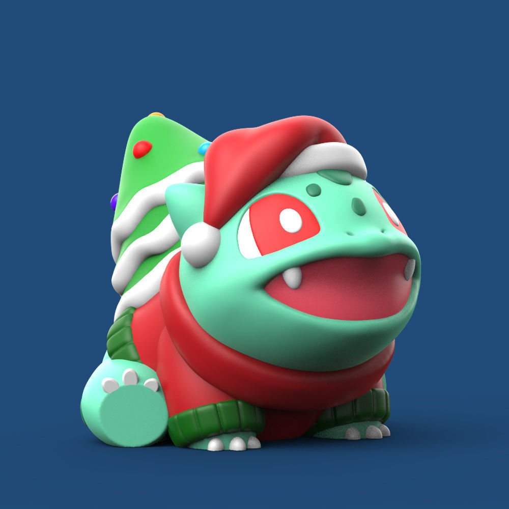 Pokemon Christmas Pokemon Set EASY PRINT NO SUPPORT 3D print model_1