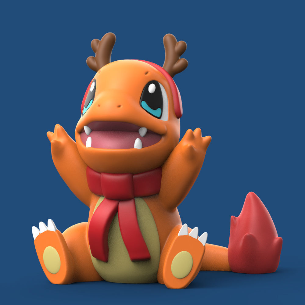 Pokemon Christmas Pokemon Set EASY PRINT NO SUPPORT 3D print model_3