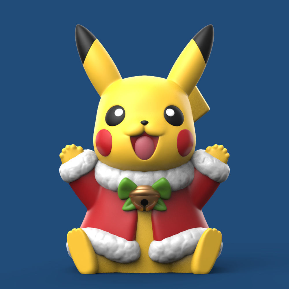 Pokemon Christmas Pokemon Set EASY PRINT NO SUPPORT 3D print model_3