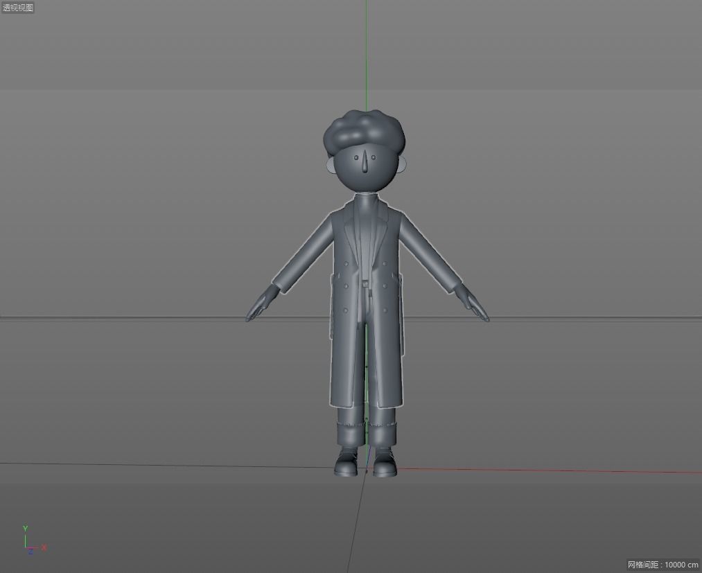 Coat Male C4D model 3D model_1