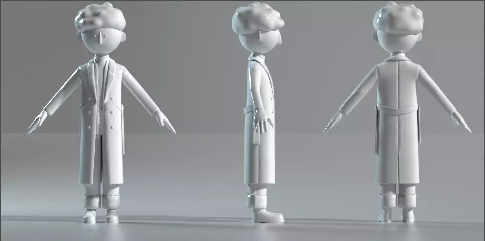 Coat Male C4D model 3D model_0