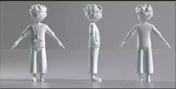 Ethnic glasses male C4D model