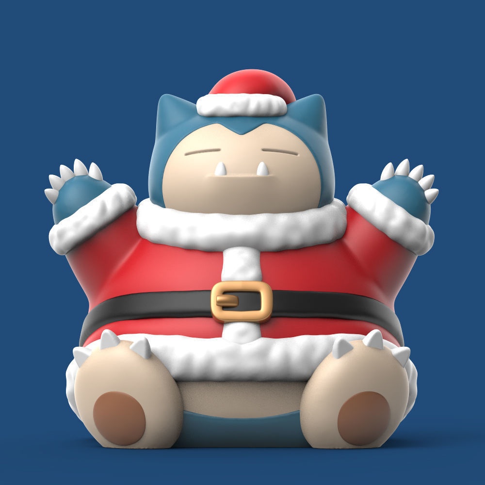 Pokemon Christmas Pokemon Set EASY PRINT NO SUPPORT 3D print model_5