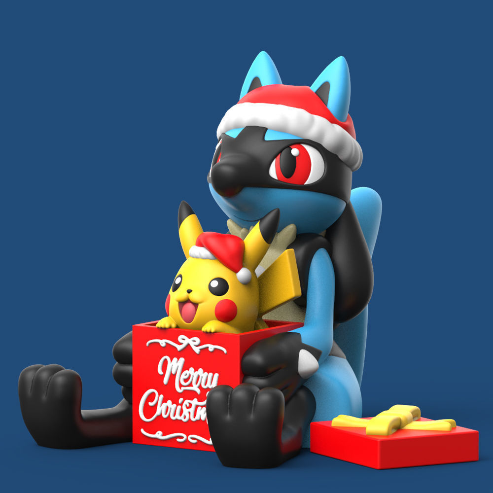 Pokemon Christmas Pokemon Set EASY PRINT NO SUPPORT 3D print model_2