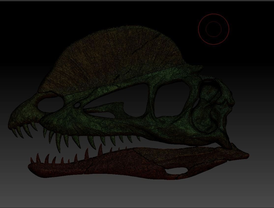 double dragon skull 3D model_11