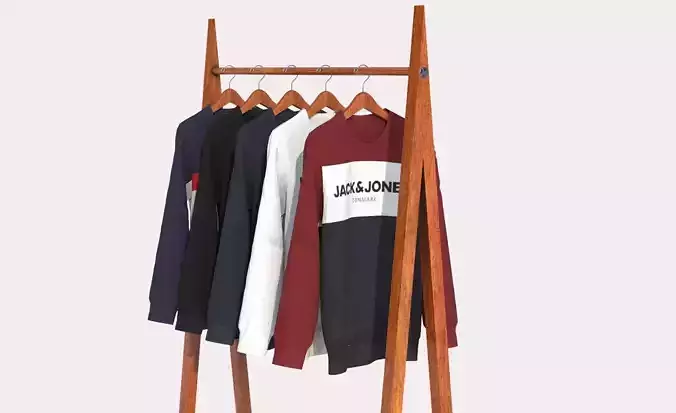 HANGED SWEATSHIRT Low-poly 3D model