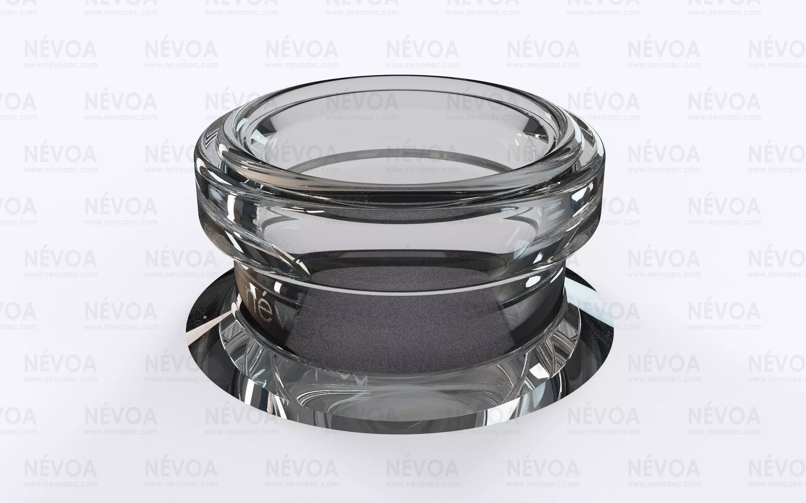 Glass finish - GME 40 02 - 13 mm - Finish for plug pump 3D model_0