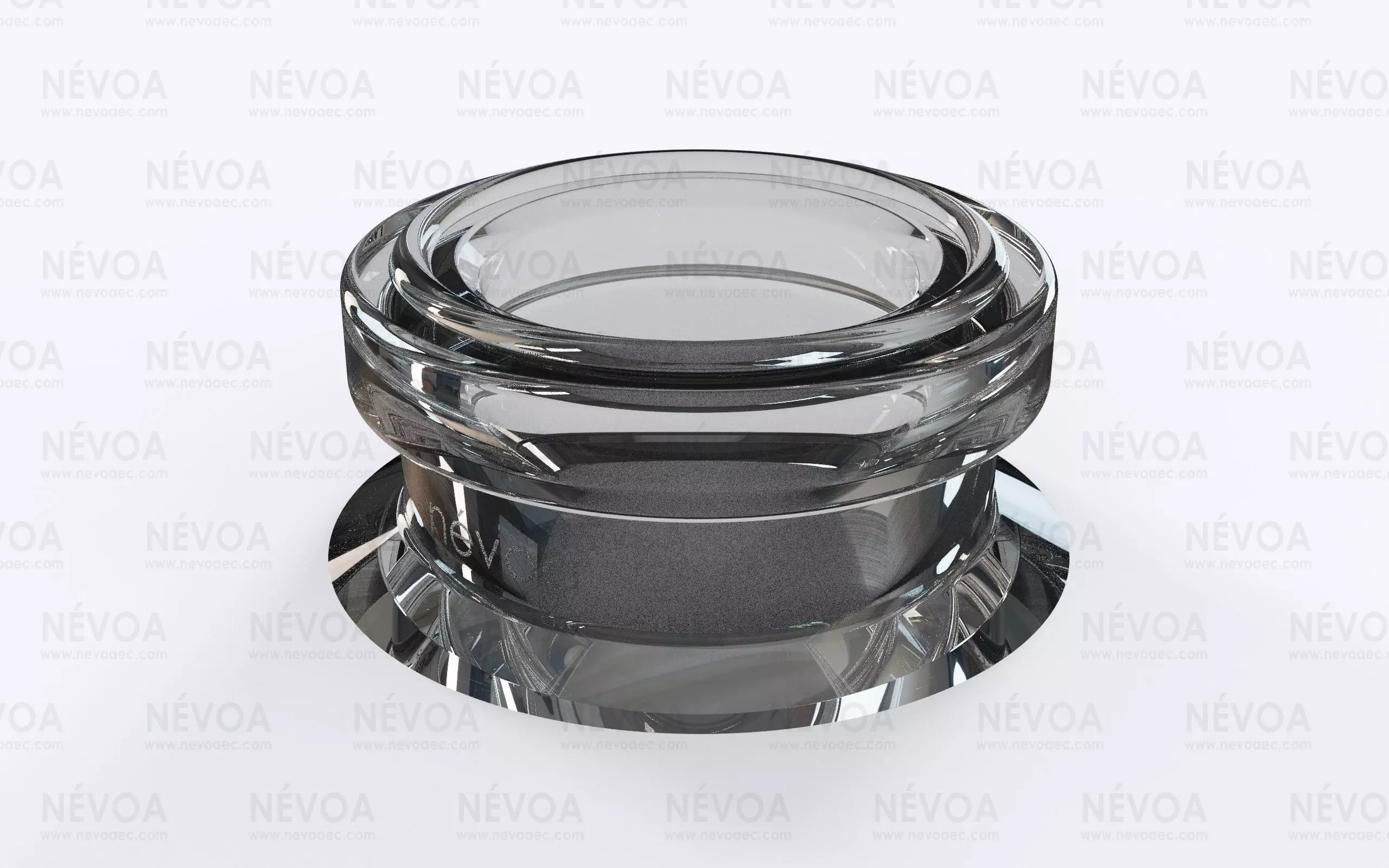 Glass finish - GME 40 02 - 15 mm - Finish for plug pump 3D model_0