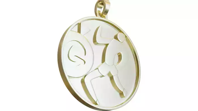 Running Man Pendant 3D-Print-Ready STL File