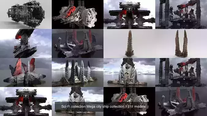Sci-Fi collection Mega city ship collection 1 