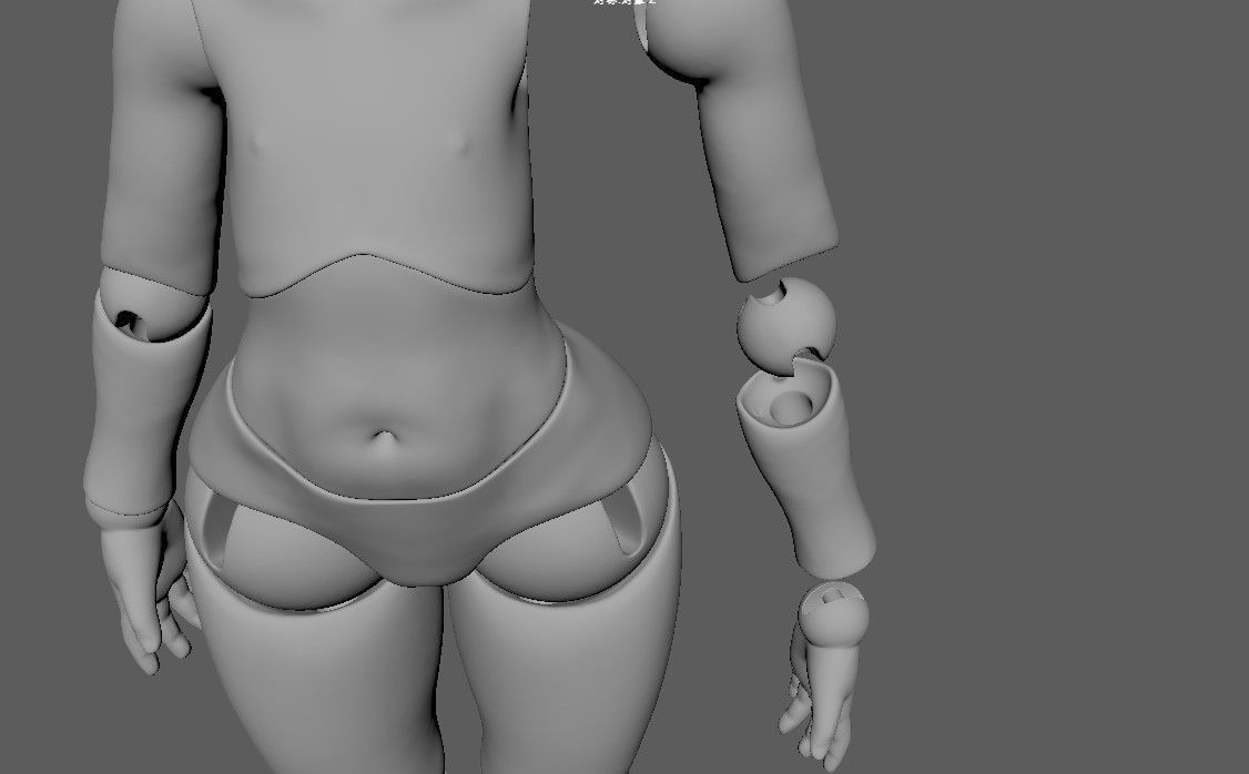 bjd movable joint doll Mayra ball joint doll 3D print model_19