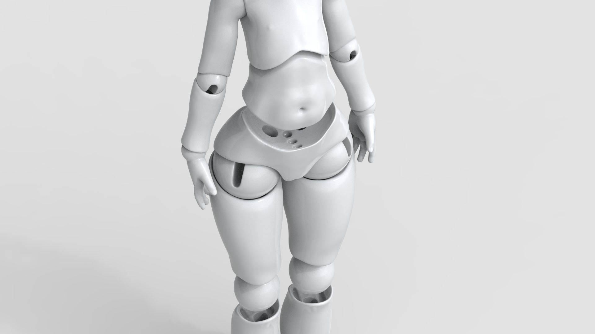 bjd movable joint doll Mayra ball joint doll 3D print model_2