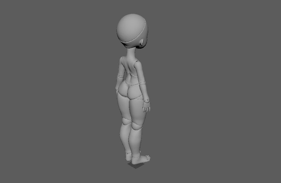 bjd movable joint doll Mayra ball joint doll 3D print model_24