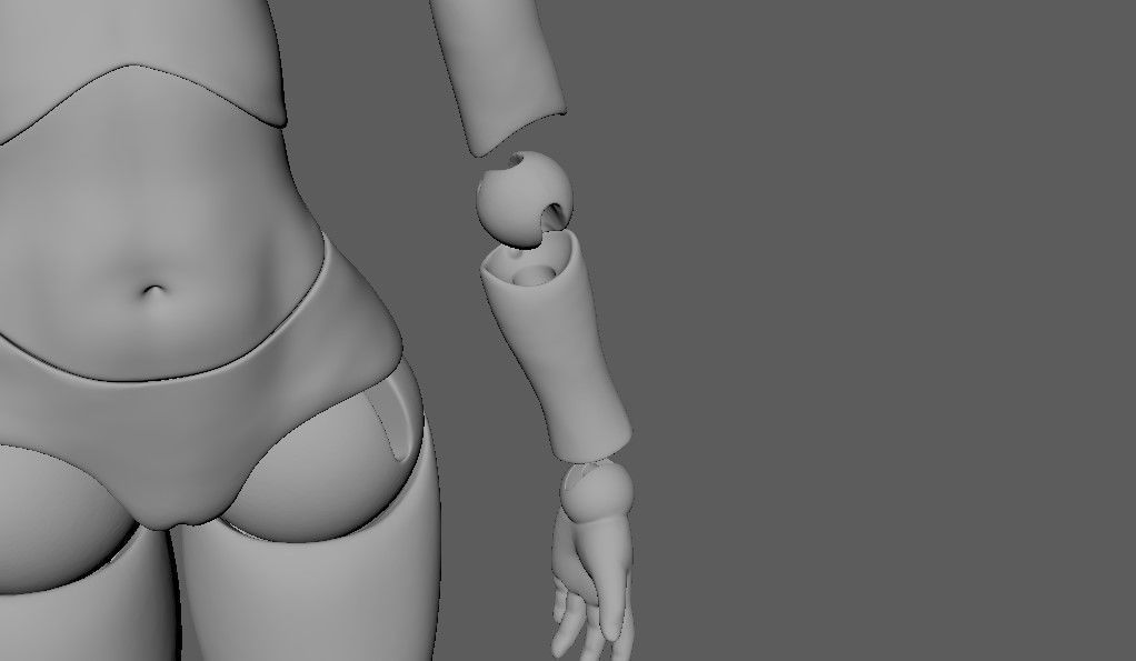 bjd movable joint doll Mayra ball joint doll 3D print model_30