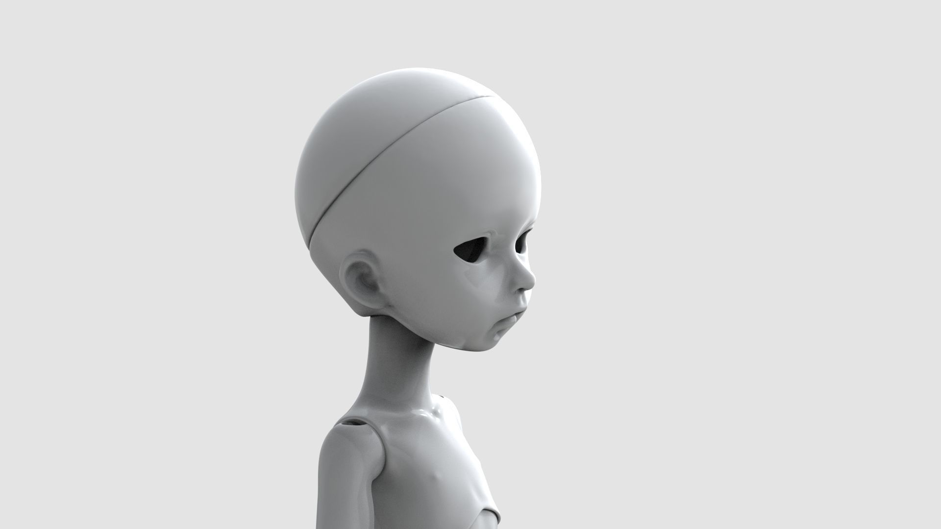 bjd movable joint doll Mayra ball joint doll 3D print model_11