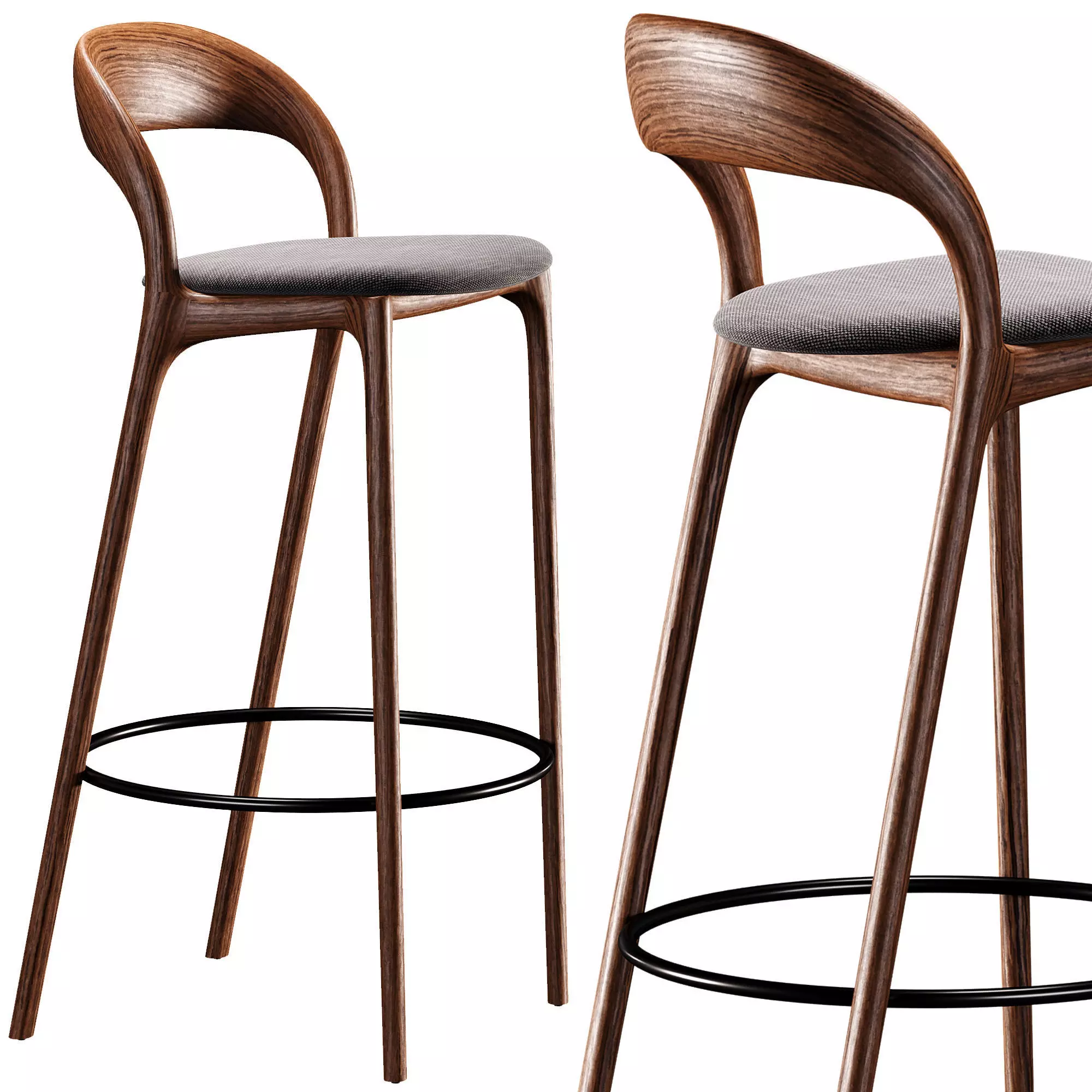 Bar chair  Low-poly 3D model_0