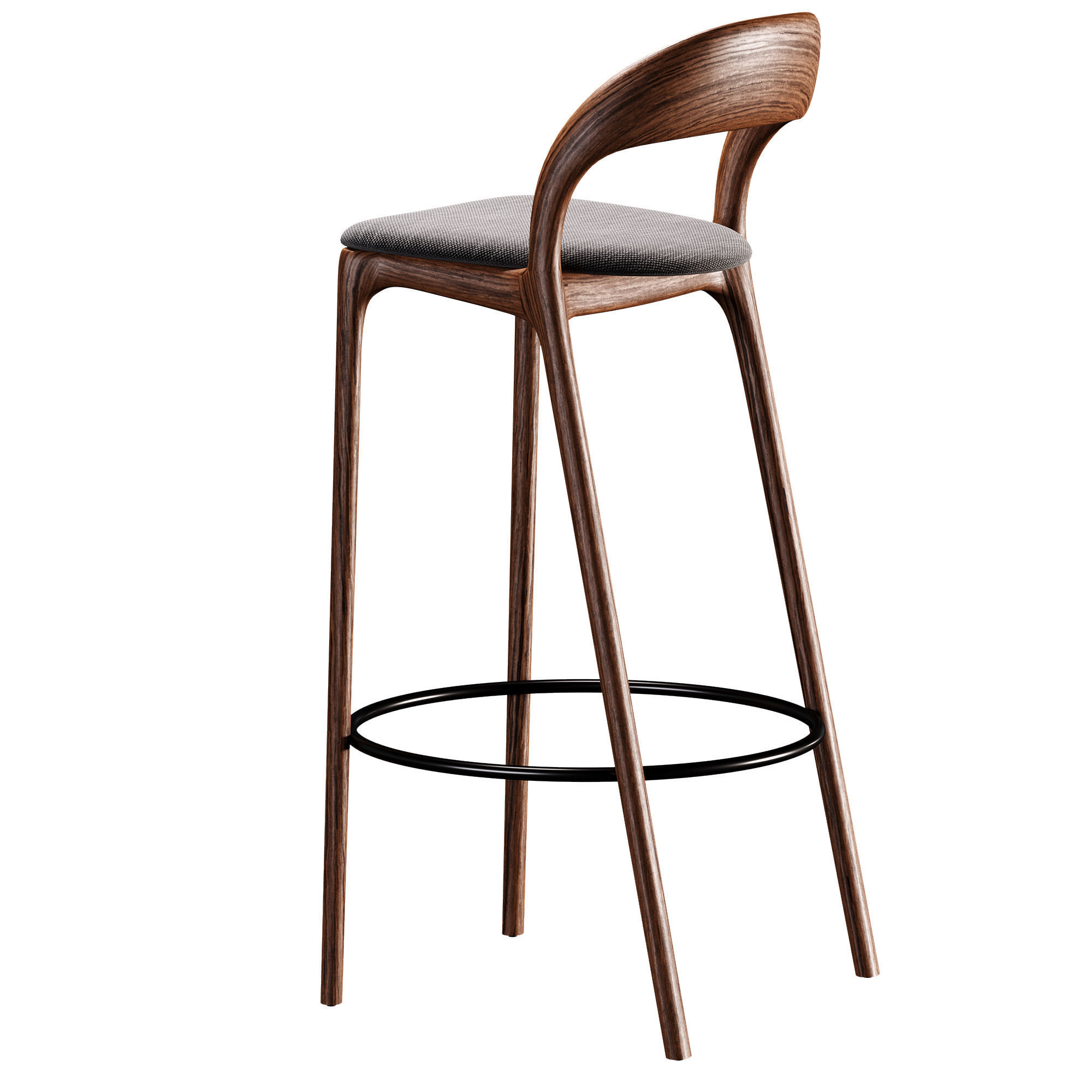 Bar chair  Low-poly 3D model_1