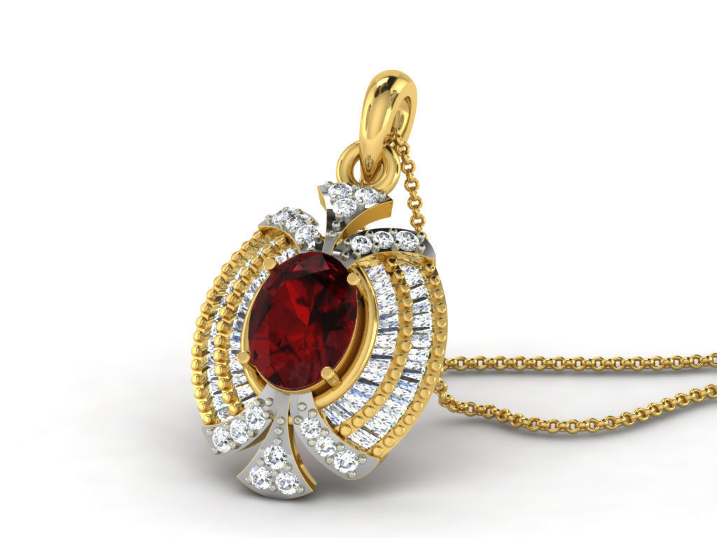 Pendant colour stone  15 cad filespart 02 3D print model_9