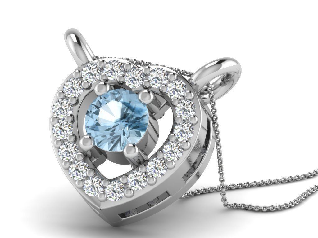 Pendant colour stone  15 cad filespart 02 3D print model_3