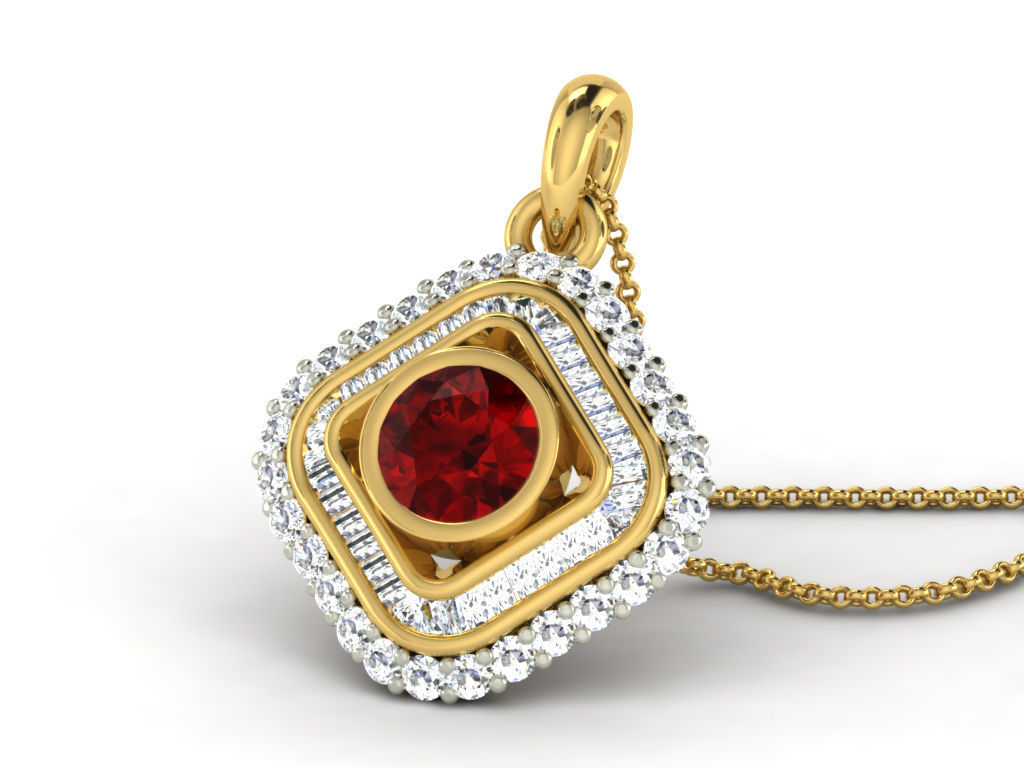 Pendant colour stone  15 cad filespart 02 3D print model_8