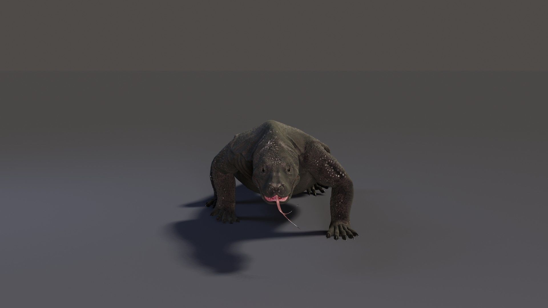 Komodo Dragon Low-poly 3D model_3