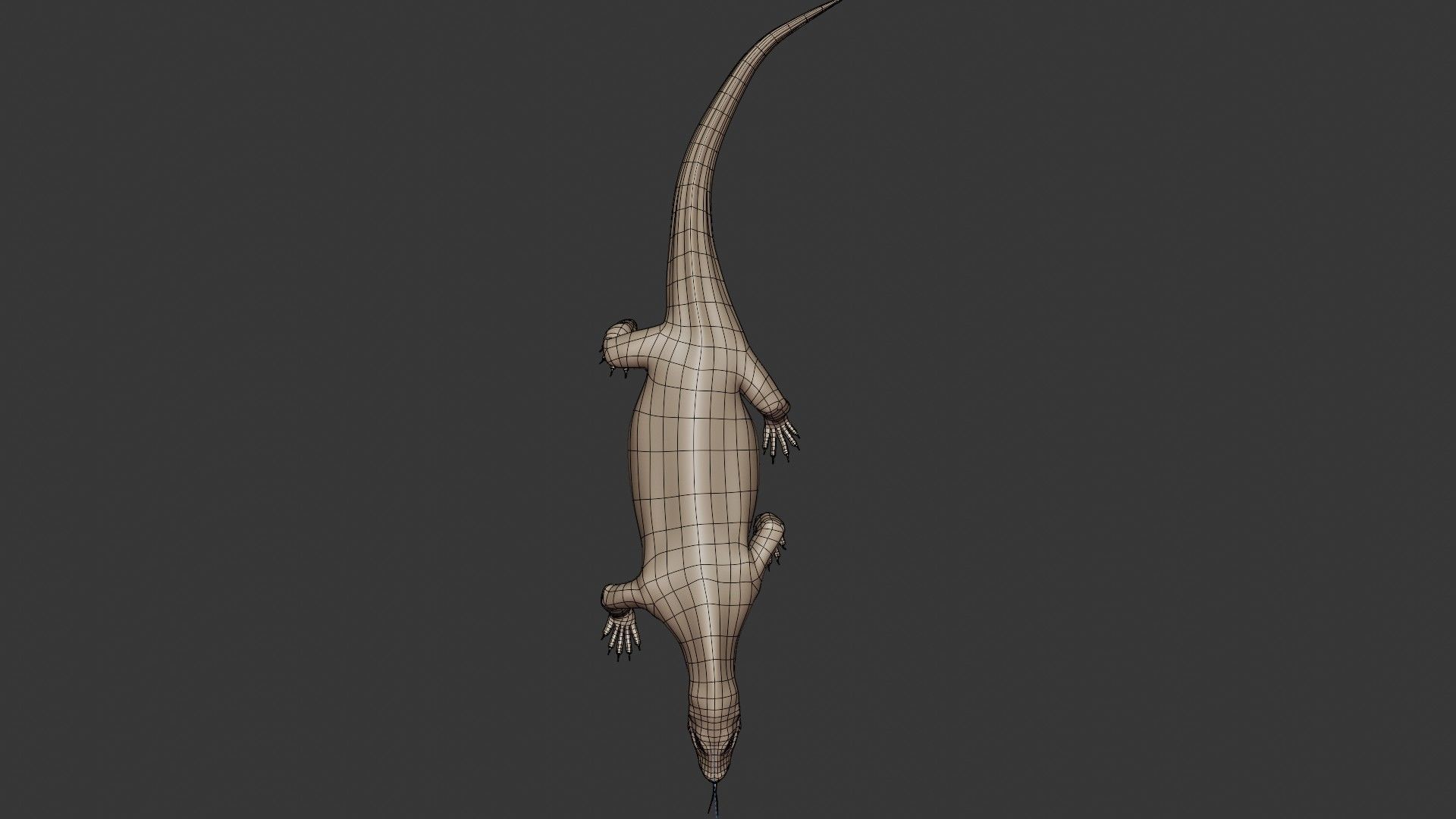 Komodo Dragon Low-poly 3D model_8