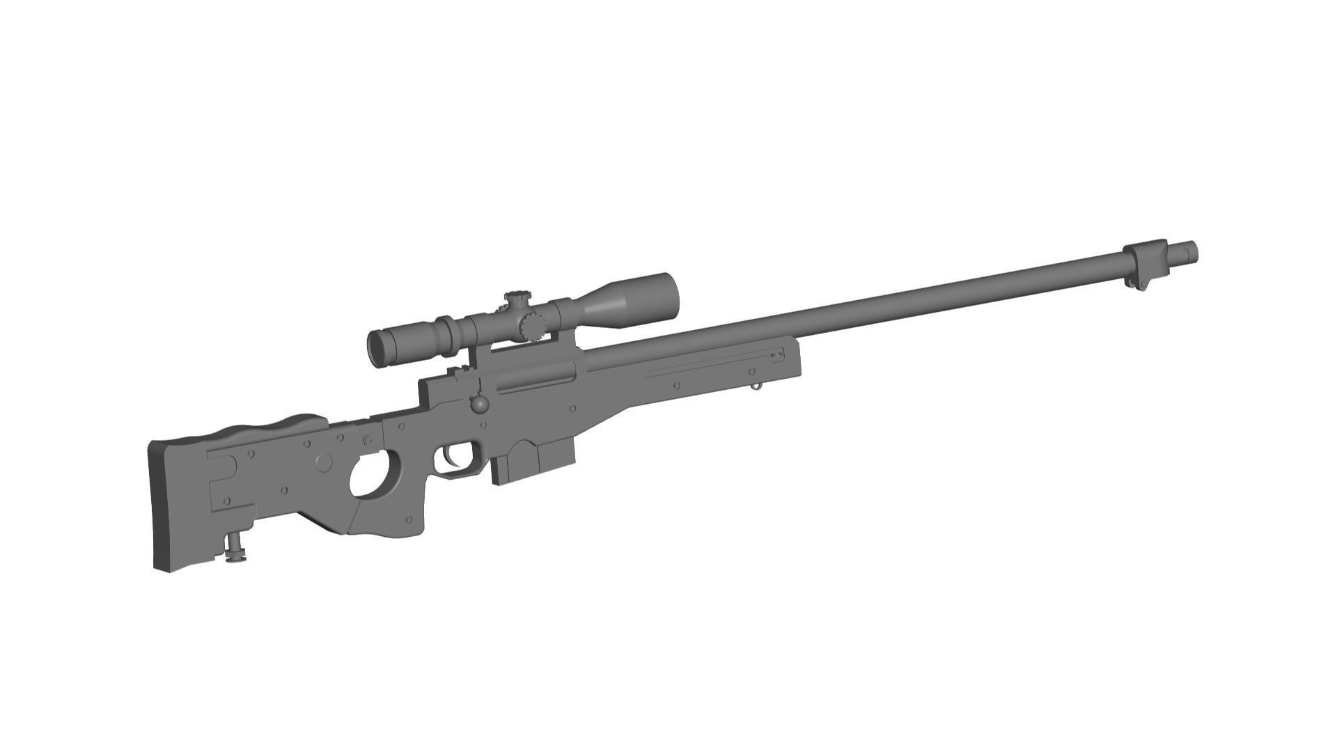 Accuracy International Arctic Warfare 3D model | CGTrader