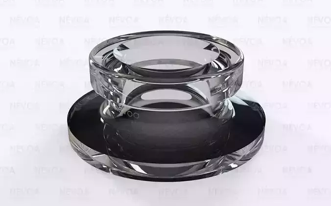 Glass finish - GME 40 03 - 10 mm - Finish for snap-in pump 3D model