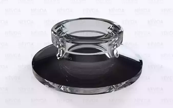 Glass finish - GME 40 03 - 13 mm - Finish for snap-in pump 3D model