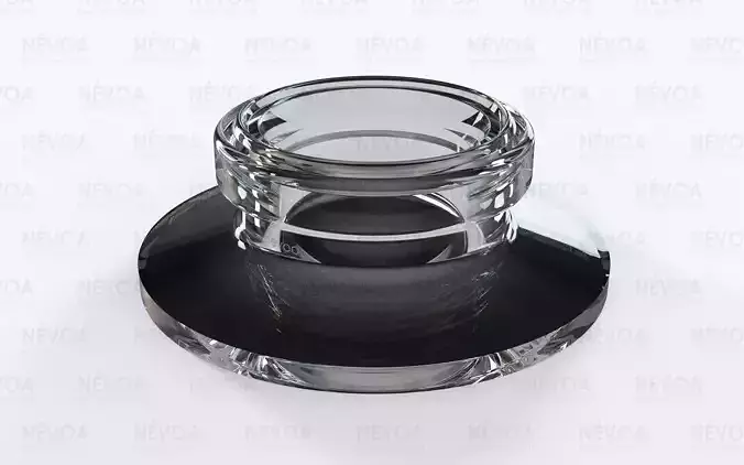 Glass finish - GME 40 03 - 15 mm - SB - Finish for snap-in pump 3D model
