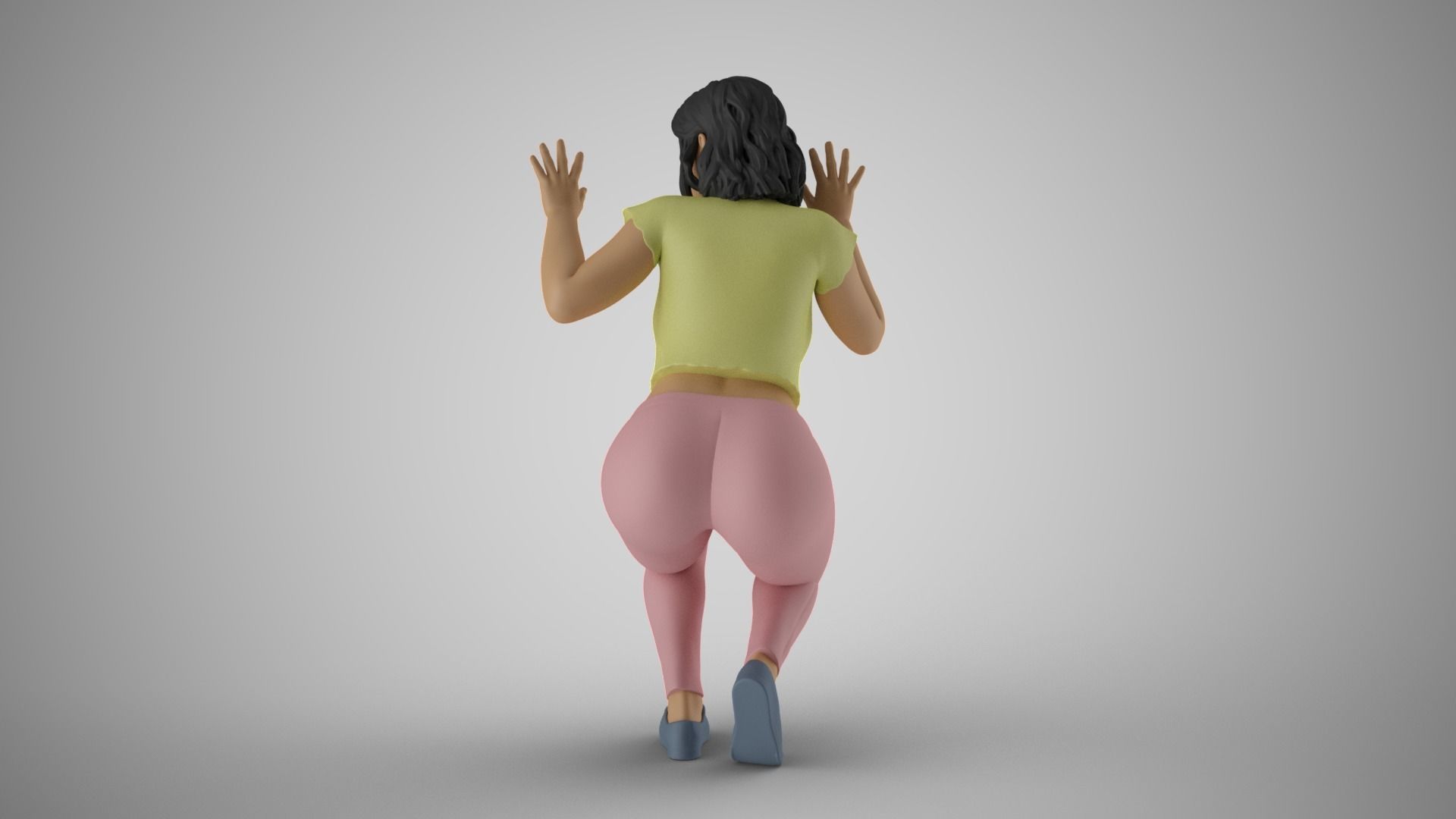 Frightened Girl 3D print model_6