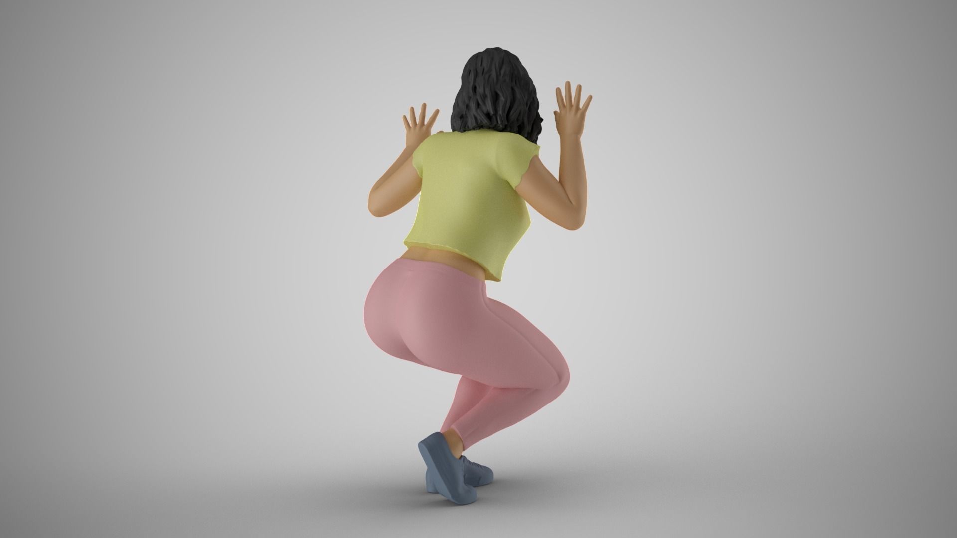 Frightened Girl 3D print model_4