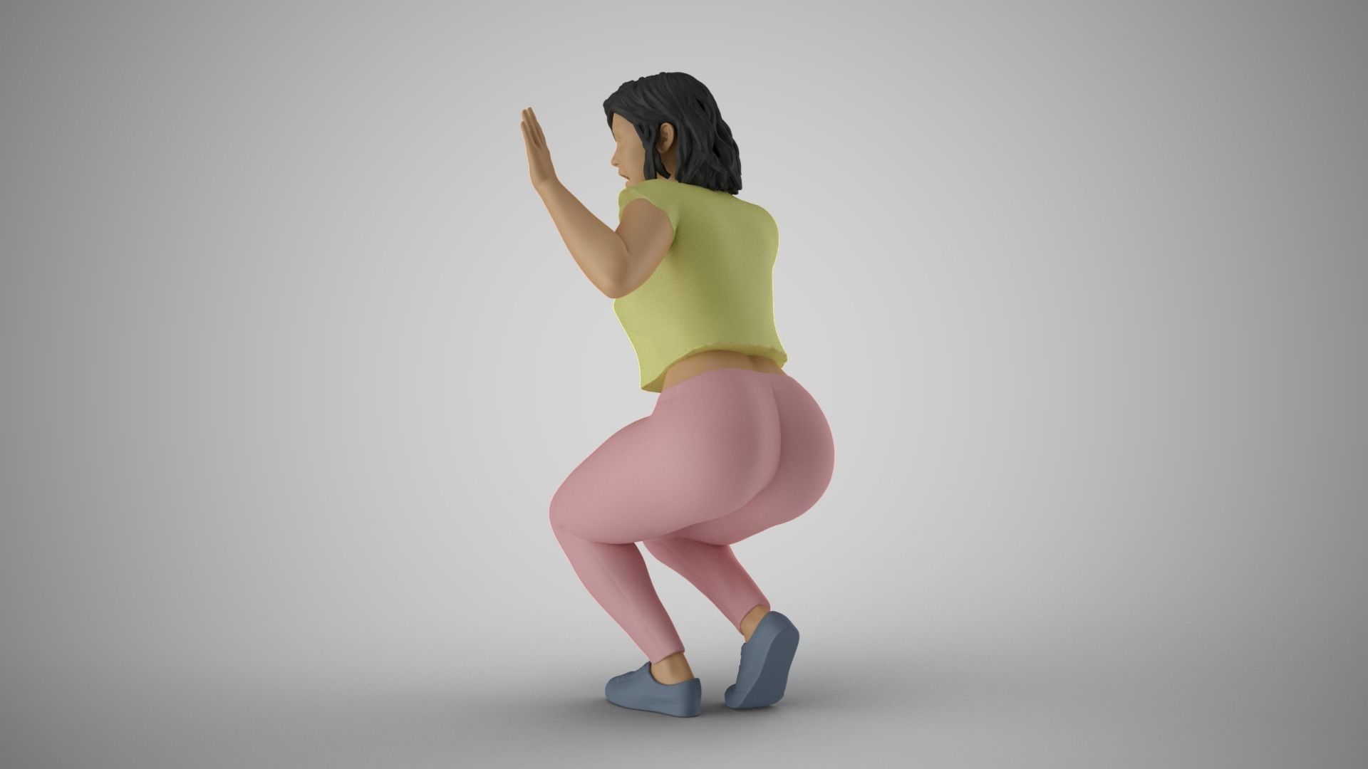Frightened Girl 3D print model_10